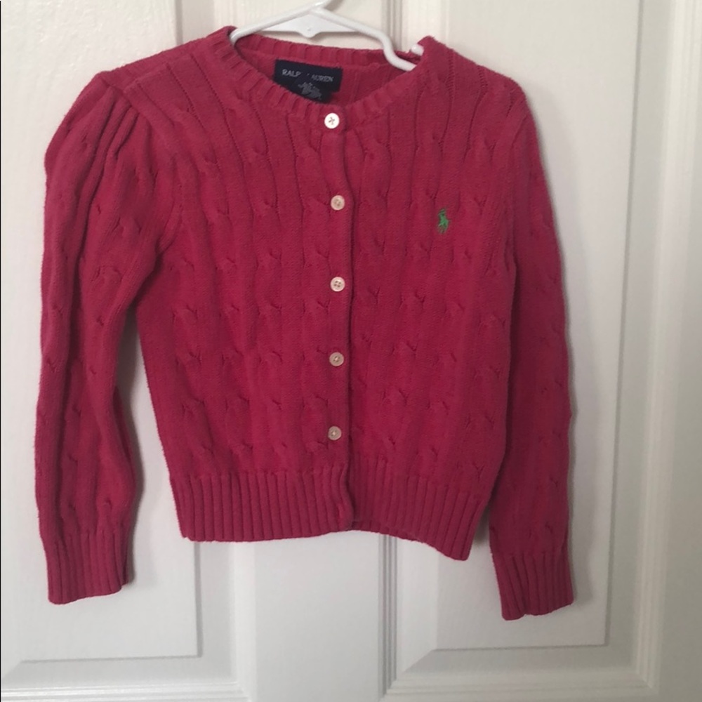 Long sleeve cable cardigan
